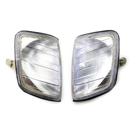 1Pair Front Clear Corner Indicator Light Lamp For Benz E-Class W124 1985-1995 ST