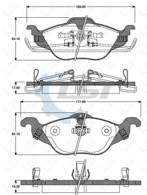 Front Brake Pads and Disc Rotors Set for Holden Astra TS 1998-2004 4-Studs