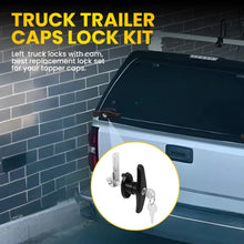 Load image into Gallery viewer, 2pcs Heavy Duty T-Bar Lock for Ute Canopy Rear Black Metal Key Locked Security