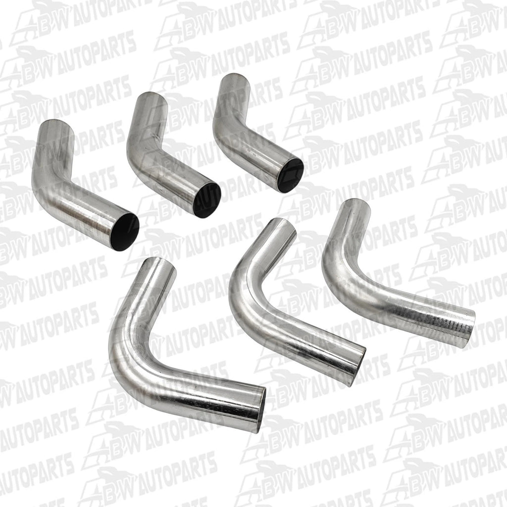 Set of 6 - 2" Inch Mandrel Bend Exhaust Pipe Mild Steel 3x45 Deg & 3x90 Deg