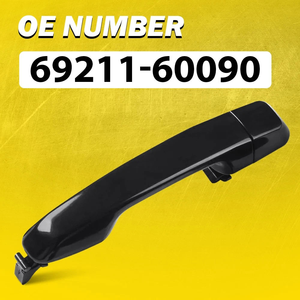 2PCS Outer Door Handle Rear LH & RH for Toyota Prado J150 Series 2009-20 Black