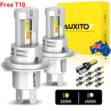 Load image into Gallery viewer, AUXITO Pair H4 Headlight White Amber Globe Light LED Bulbs Low Hi Beam 30000LM