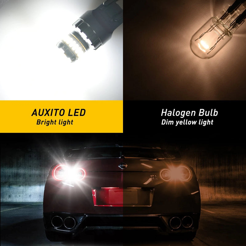 2x T20 7440 7443 LED Stop Tail Brake Light Bulbs 6000K White CANBUS