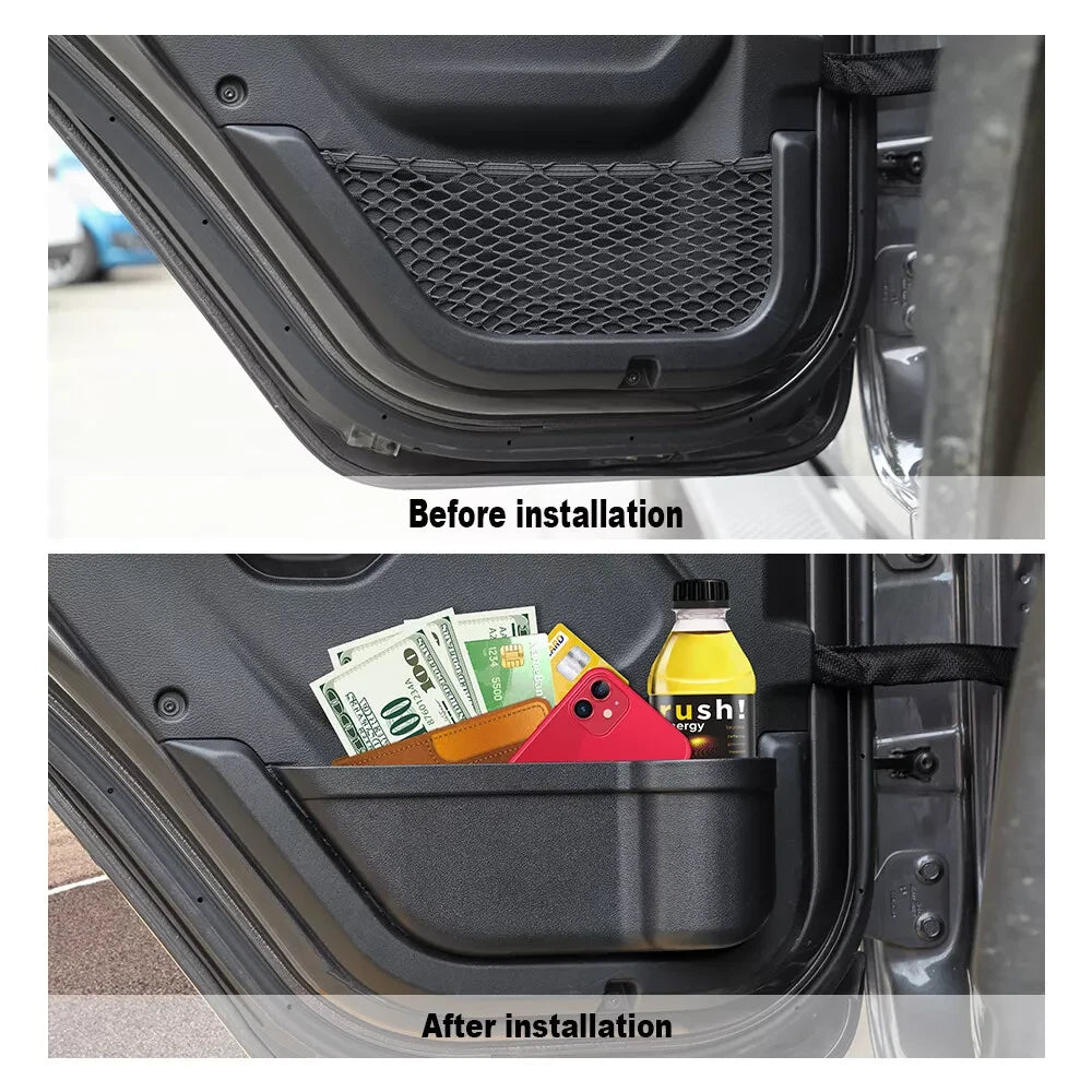 Rear Door Storage Pockets Organizer Box Accessories For Jeep Wrangler JL 2018-20