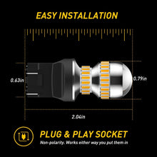 Load image into Gallery viewer, 2/4/8x AUXITO 7443 7440 W21W T20 54 LED AMBER YELLOW INDICATOR TURN SIGNAL NEWA
