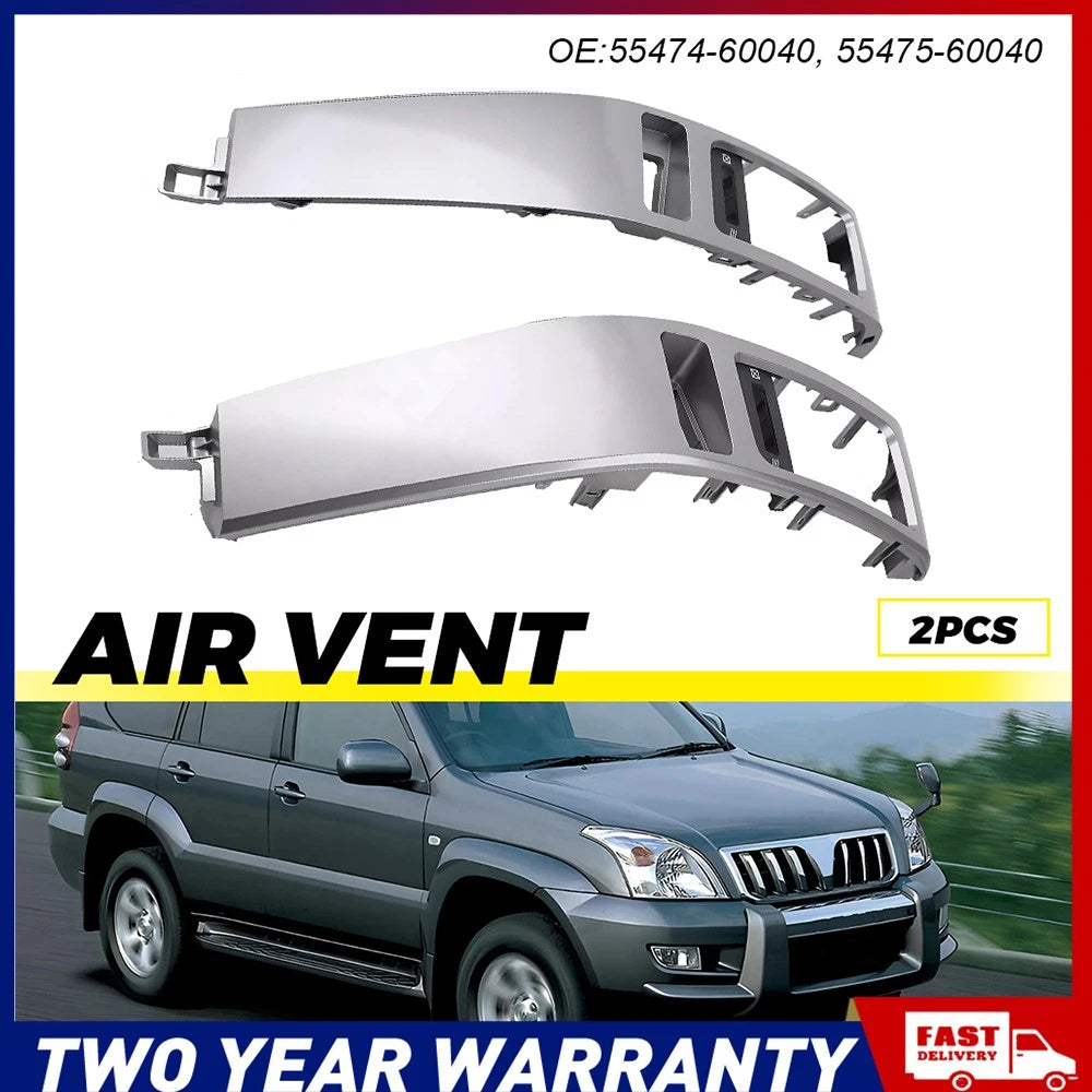 2X For Toyota Land Cruiser Prado 120 series 03-09 Dashboard Air Vent Panel
