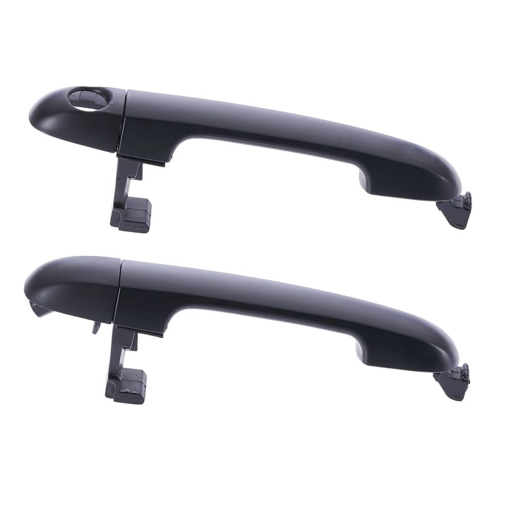 Set of 2 FRONT LEFT + RIGHT Door Handle Outer Black for Hyundai i30 FD 07-12