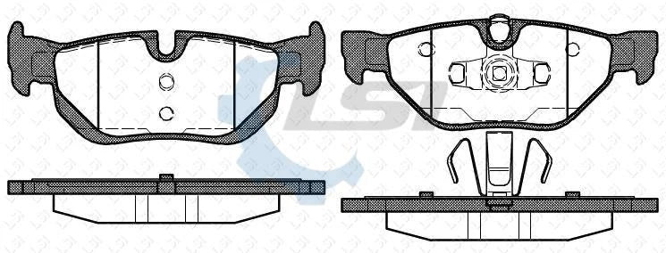 Rear Bendix Brake Pads and Disc Rotor set for BMW E90 320D 325i 07-15 +sensor