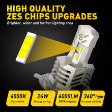 Load image into Gallery viewer, AUXITO H4 LED Motorcycle Headlight Globes Hi/Low Beam Bulbs Lamps 6500K 3600LM.