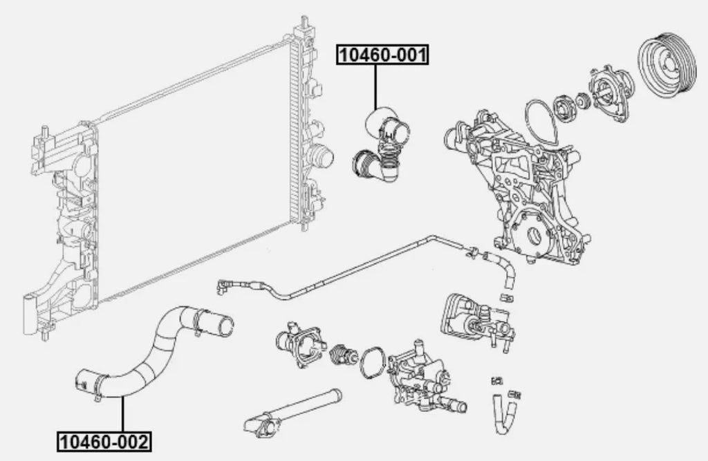 Top & Bottom Radiator Hose Kit For CHEVROLET CRUZE 5 HATCHBACK 12-17