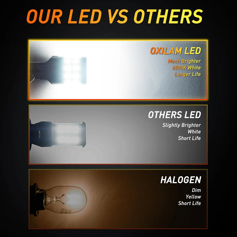 AUXITO 4X T15 912 921 W16W CANBUS LED Reverse Wedge Globe Car Light Bulb 6500K A