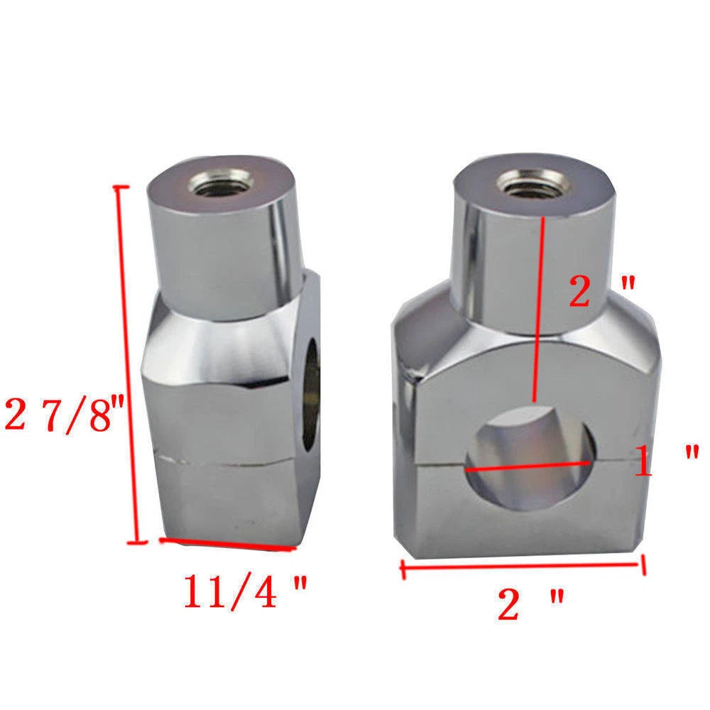 1" Motorcycle Handlebar Handle Bar Adapter Risers Clamp Mounts For Harley Fatboy