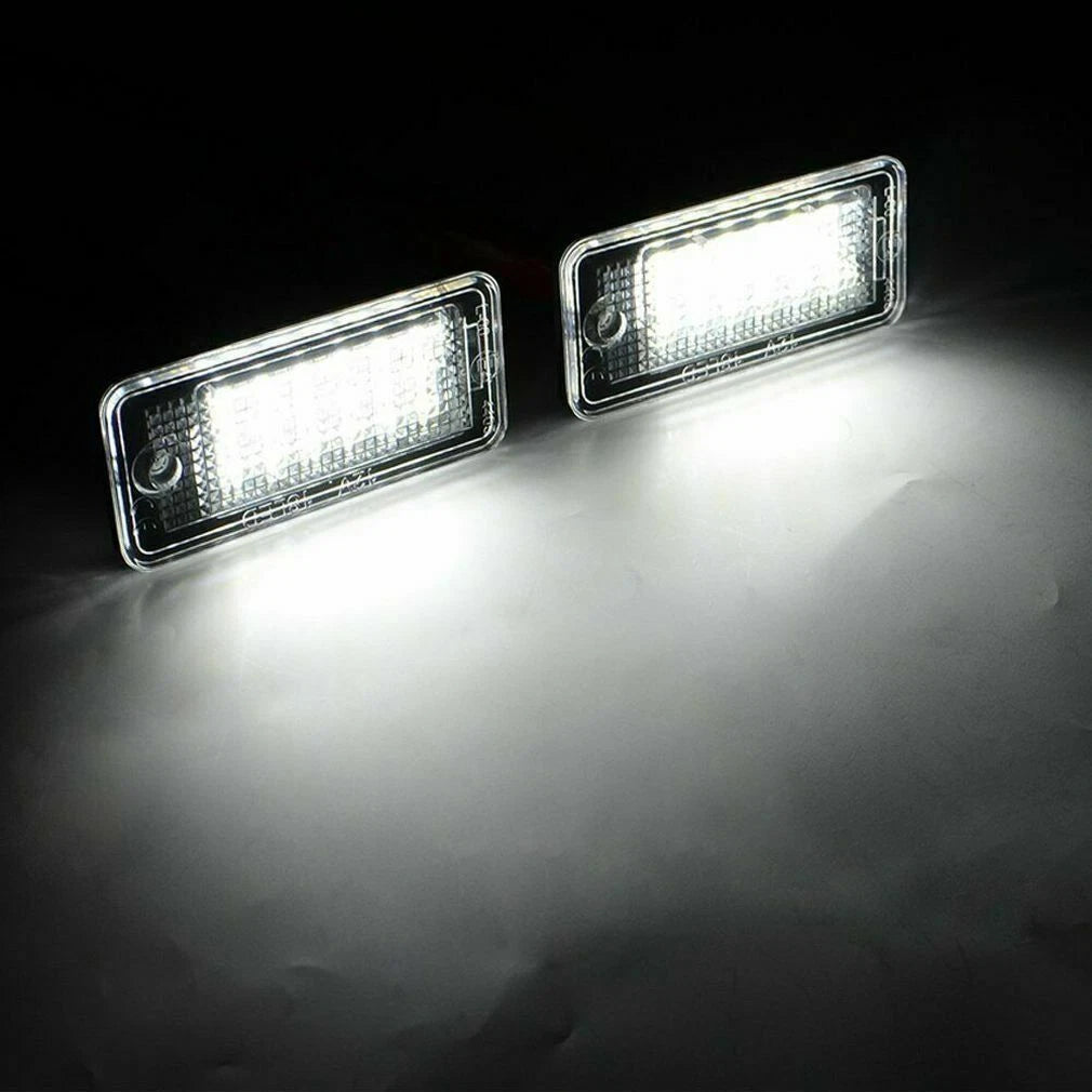 2Pcs LED License Plate Light Lamp For Audi A3 S3 A4 S4 A6 C6 A8 S8 Q7 RS4 RS6 ST