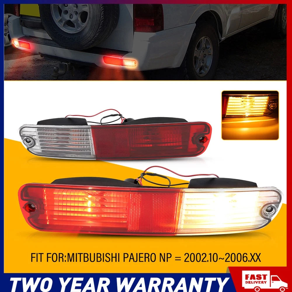 Pair of rear bumper bar tail lights LH and RH for Mitsubishi Pajero NP 2002-2006