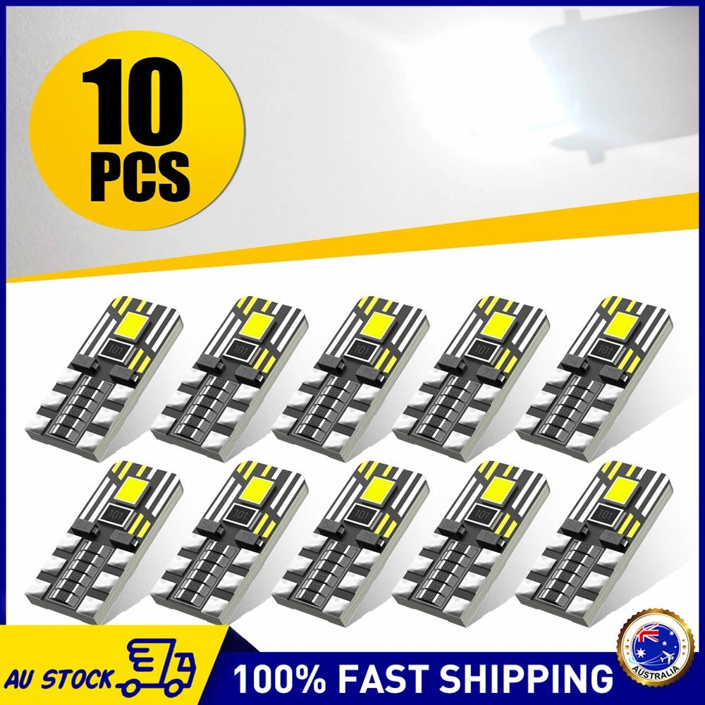 10X AUXITO CANBUS T10 LED Light 2835 W5W 194 168 Wedge Interior Bulbs Globes AU