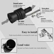 Load image into Gallery viewer, 1x Car Turbo Sound Whistle Muffler Simulator Blow Tip Off Valve Noise Durable