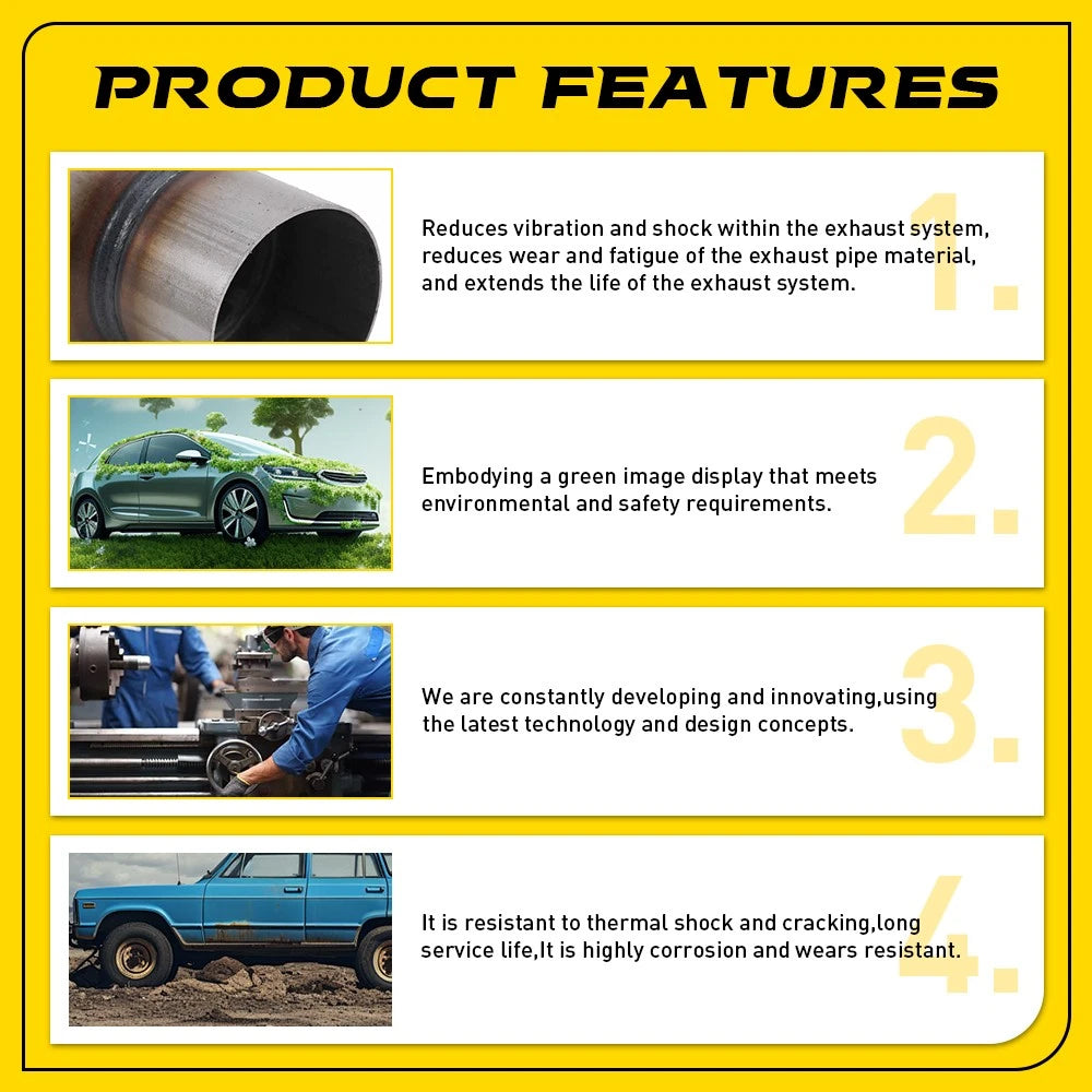 12" Long 2.5" OD Exhaust Hotdog Resonator Muffler Steel Glass Pack High Flow