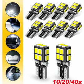 AUXITO 40x T10 14-LED White Car Interior Light Parker Bulb Wedge Globe 6500K 12V