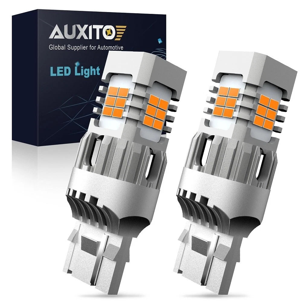 2x AUXITO T20 7440 WY21W W21W 24SMD AMBER ORANGE LED INDICATOR SIGNAL LIGHT BULB