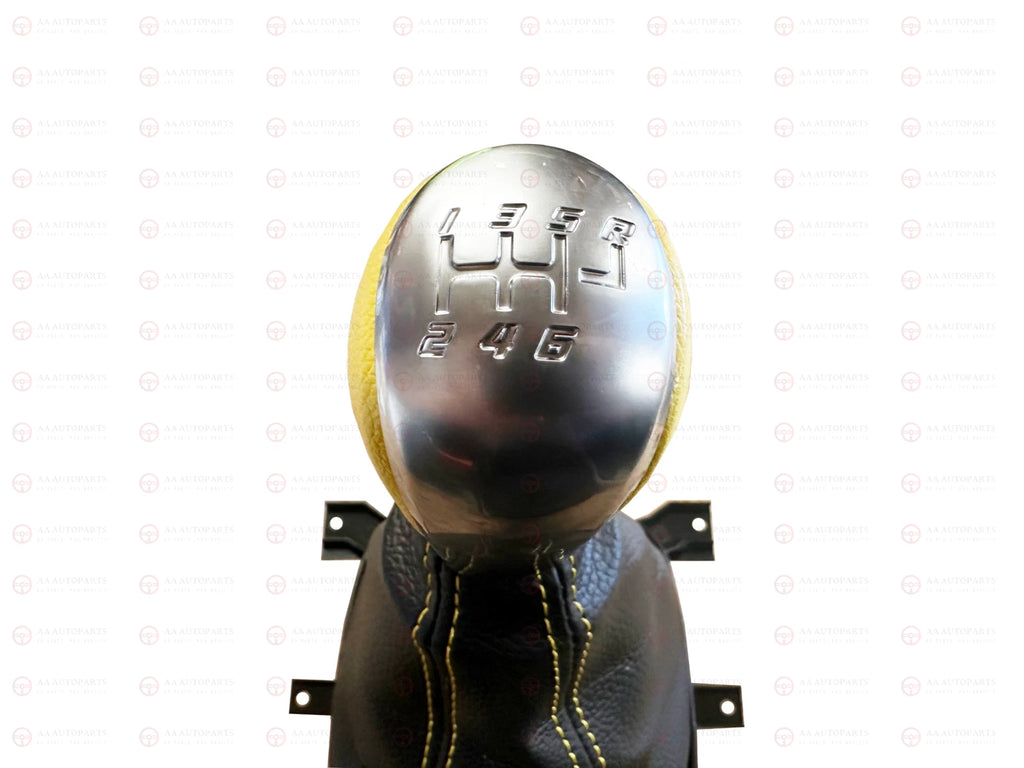 Manual Yellow Leather Gear Knob & Boot Frame Holden Commodore VE V8 6 Speed HSV