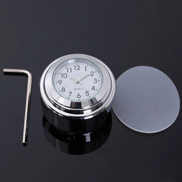 Durable 7/8" 1" Universal Motorcycle Bike Handlebar Bar Mount Clock Waterproof