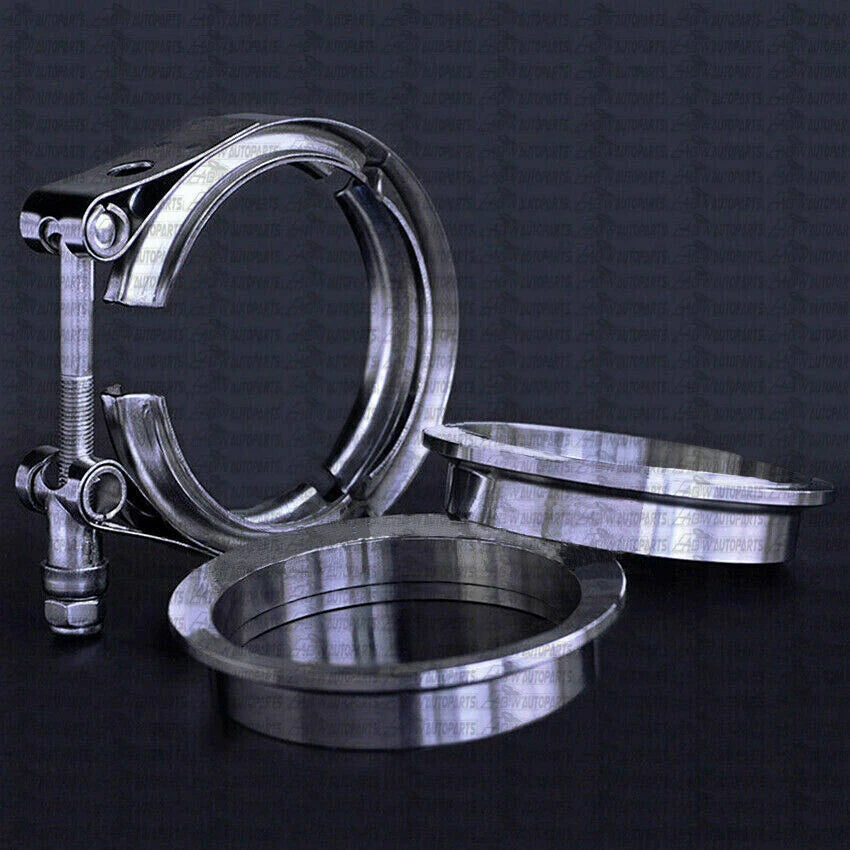 3" inch 76mm V-band Vband Clamp Turbo Downpipe Stainless Clamp Mild Steel Flange