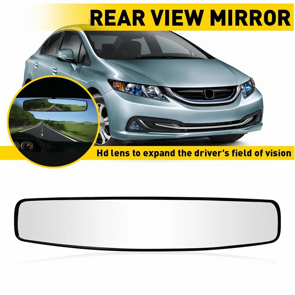 Universal 17-inch clear vision day night clip-on interior rear view mirror for cars