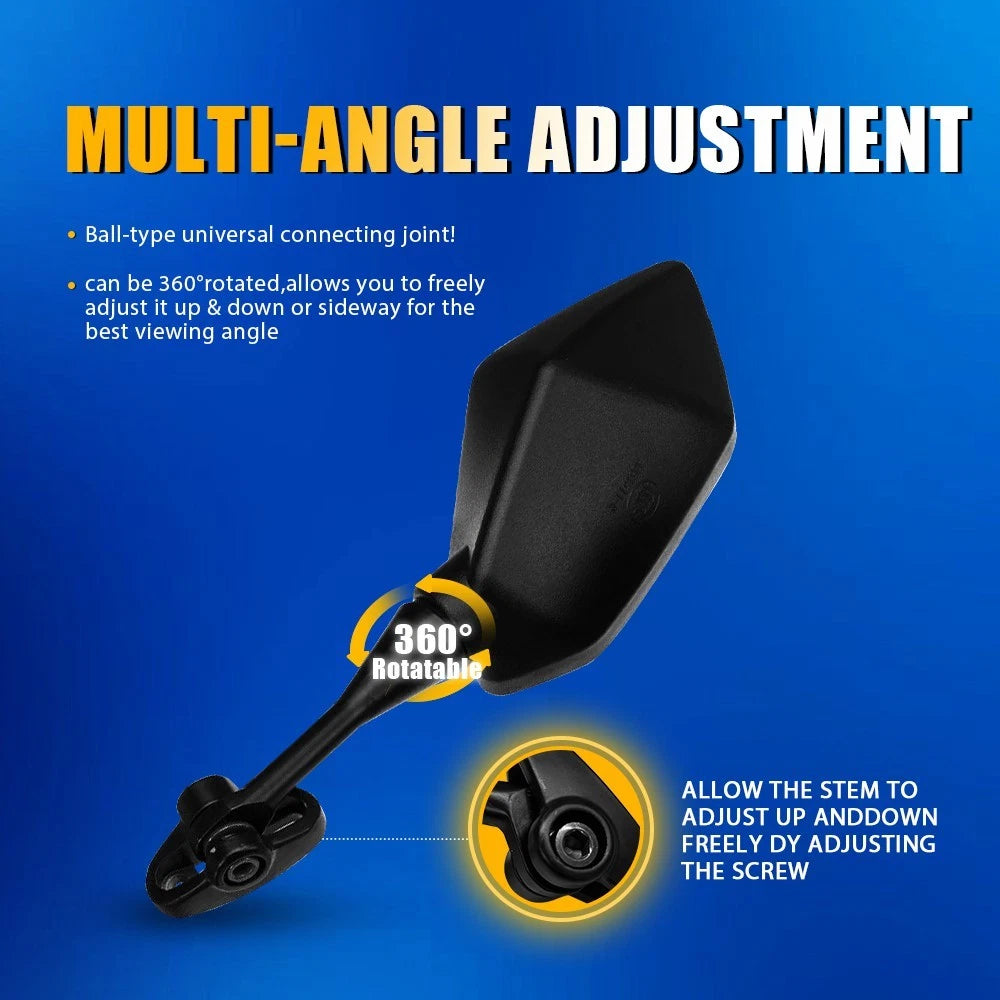 Fit HYOSUNG GT125R GT250 GT650R GT650S Honda CBR600 Rear View Side Mirrors Black