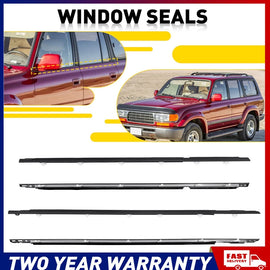 4x For 1990-1997 Toyota Landcruiser 80 Series Window Weather Seal Chrome