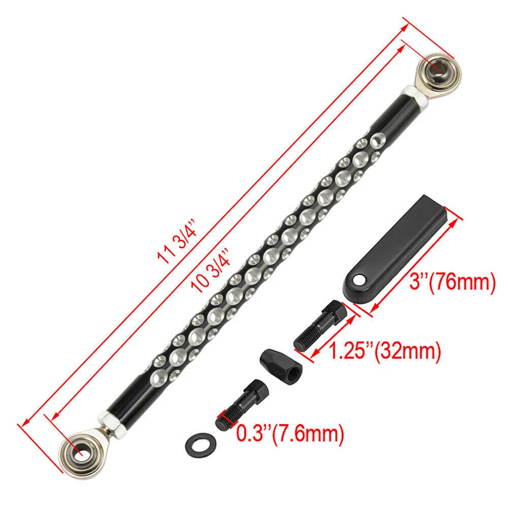 Black Gear Shift Linkage Rod Shifter Fit For Harley FXS FXST FLST FLHT FLHX ST