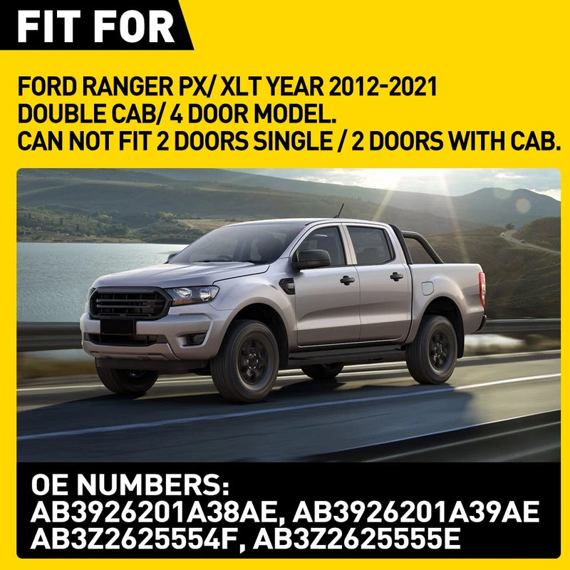 8x Window Weatherstrips for Ford Ranger PX XLT 2012-2021 Double Cab 4 Door