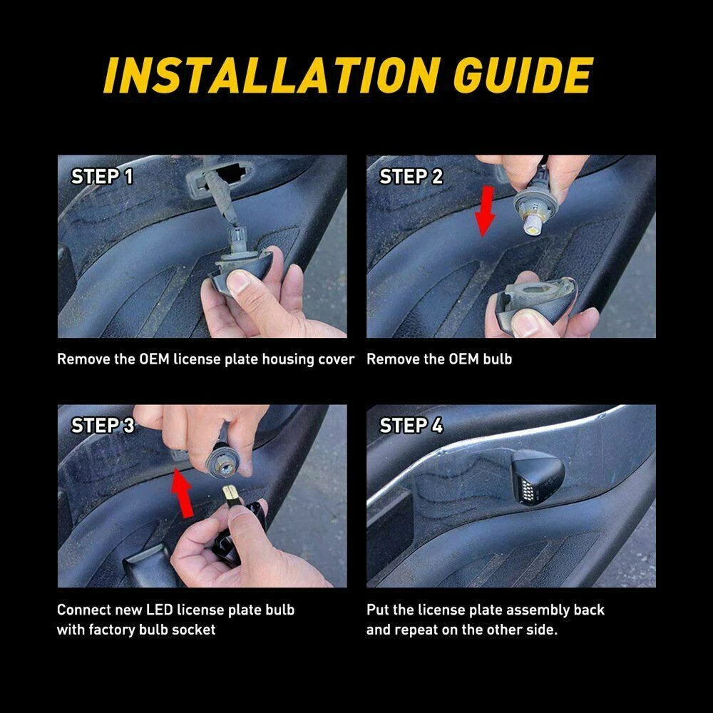 2X LED License Number Plate Lights for Chevy Silverado 1500 1999-2013 2500 3500