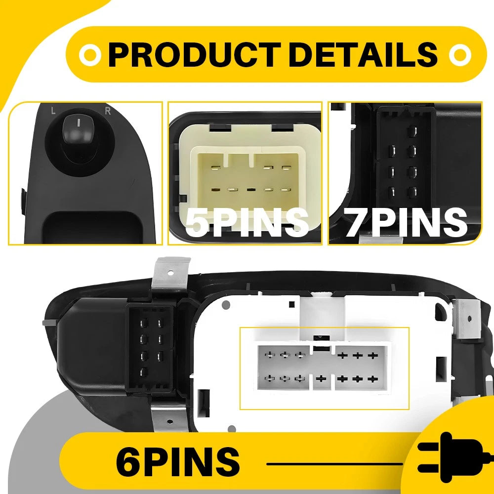 Master +1 Single Power Window Switch 2 Buttons For Ford Falcon FG UTE 2008-2011