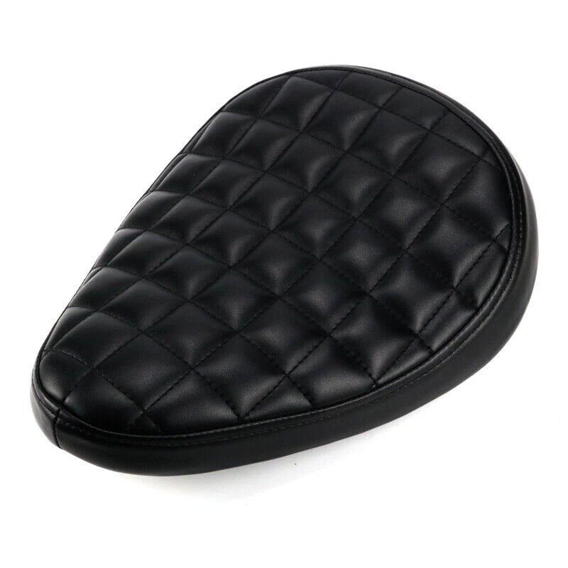 Black Solo Driver Seat Pad For Harley Sportster Chopper Bobber Custom for Honda