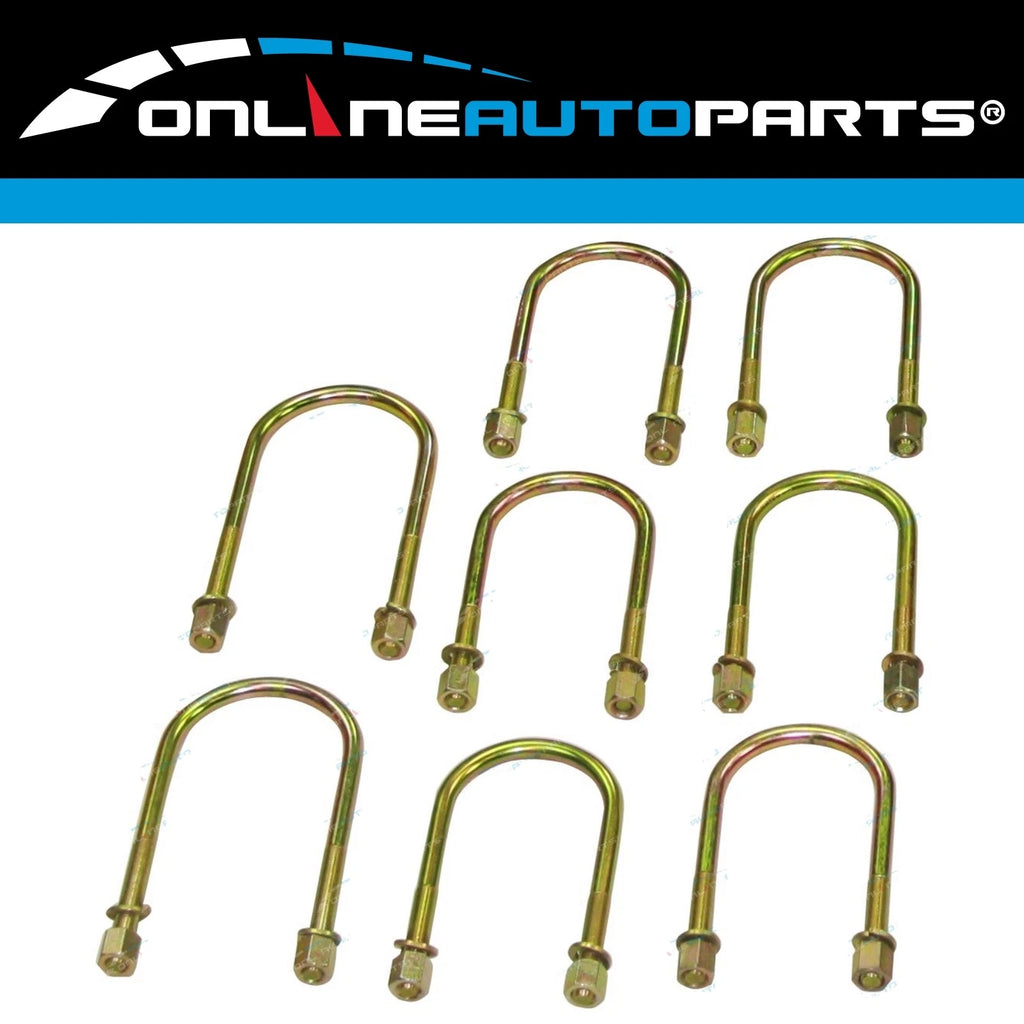 Set of 4 - 50mm Raised Leaf Springs for Suzuki Sierra LJ SJ + Bolts + Bushings