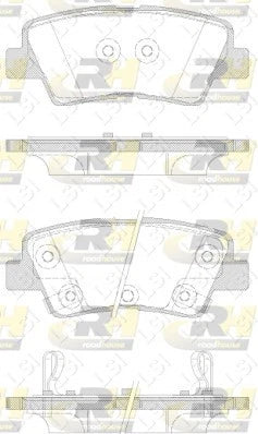 Rear Brake Pads Set for KIA Rio 2011 on with Mechanical H/B