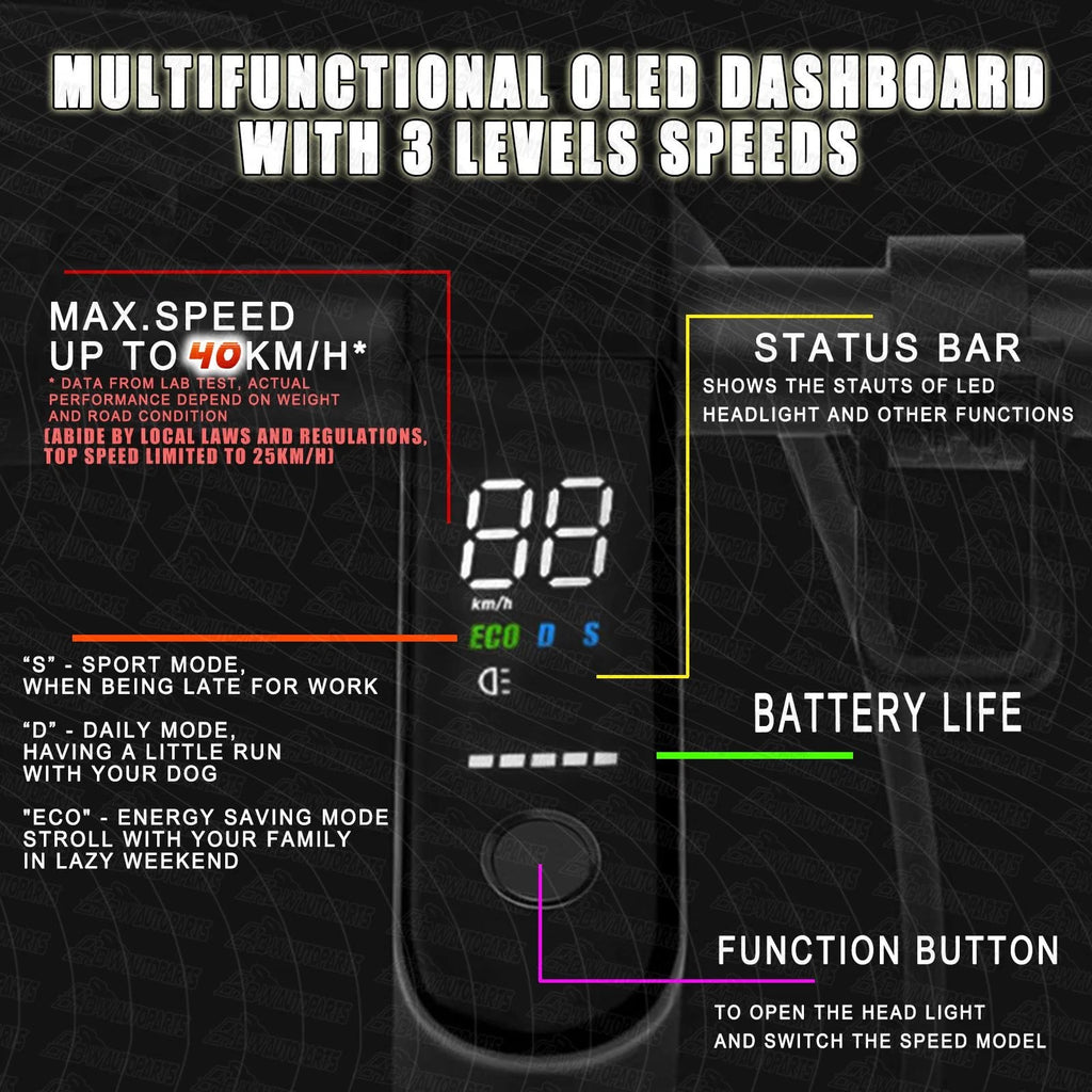 2025 Portable 900W 40KM/H 50KM Electric Scooter Adult Foldable Travel E Bike