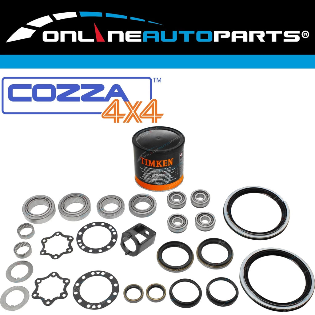 Swivel Hub Wheel Bearing Kit & Hub Tool + Grease for Nissan Patrol GU Y61 98~14