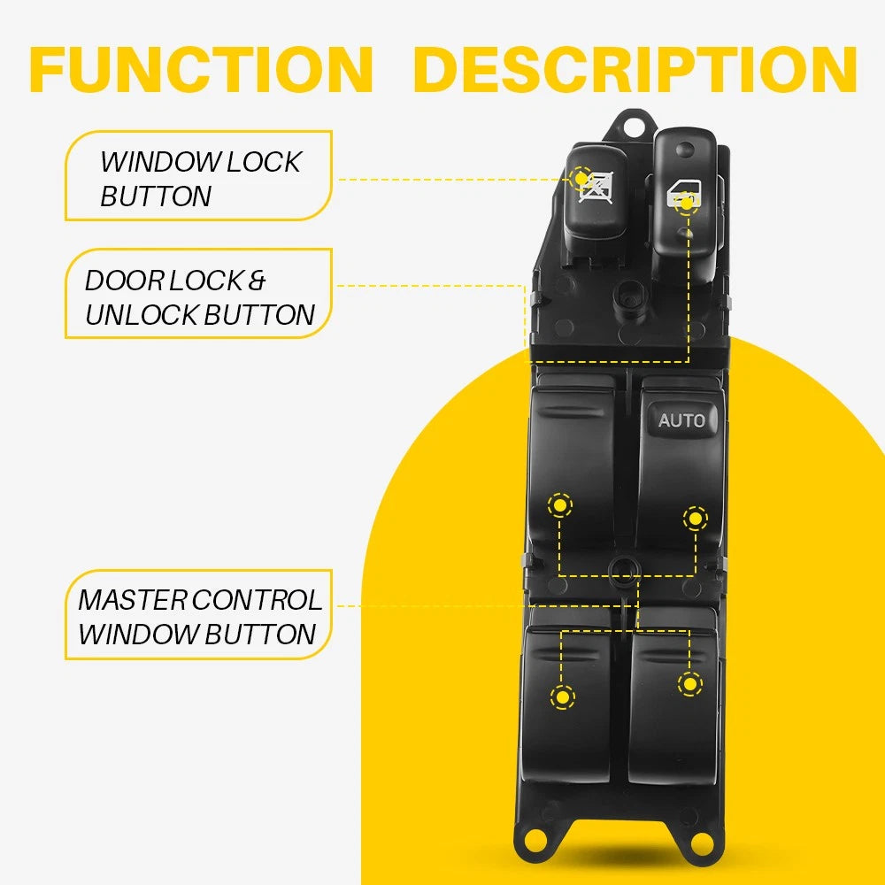 Master Power Window Switch Control Fit Toyota Landcruiser HDJ100 FZJ105 1998-02