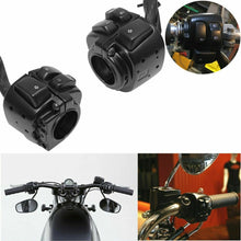 Load image into Gallery viewer, 1" 25mm Handlebar Control Switch Wiring Harness Housing Black For Harley Softail