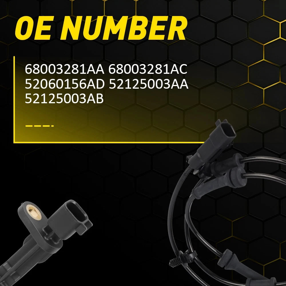 4X Front Rear Left&Right ABS Wheel Speed Sensors For Jeep Wrangler JK 2007-2017