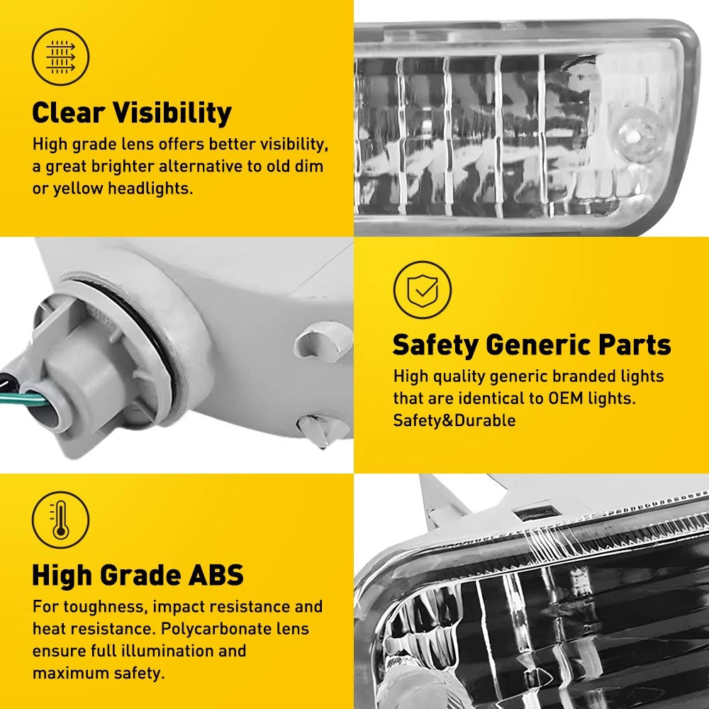 2 X Front Turn Indicators Bumper Light fITS Toyota Land Cruiser HZJ80 Series NEW