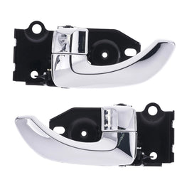 Door Handle Inner for Hyundai Santa Fe SM 00-05 Set of 2 Chrome FRONT LEFT+RIGHT