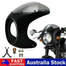 Load image into Gallery viewer, 7" Universal Motorcycle Headlight Retro Cafe Racer Handlebar Fairing Windshield