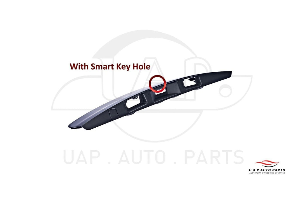 Primed Black Tailgate Handle Garnish Cover w/Oval Push Button for Nissan Dualis