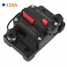 Load image into Gallery viewer, Waterproof Car Circuit Breaker Fuse Reset 120-300A 12V-48V DC Car Boat Auto IP67