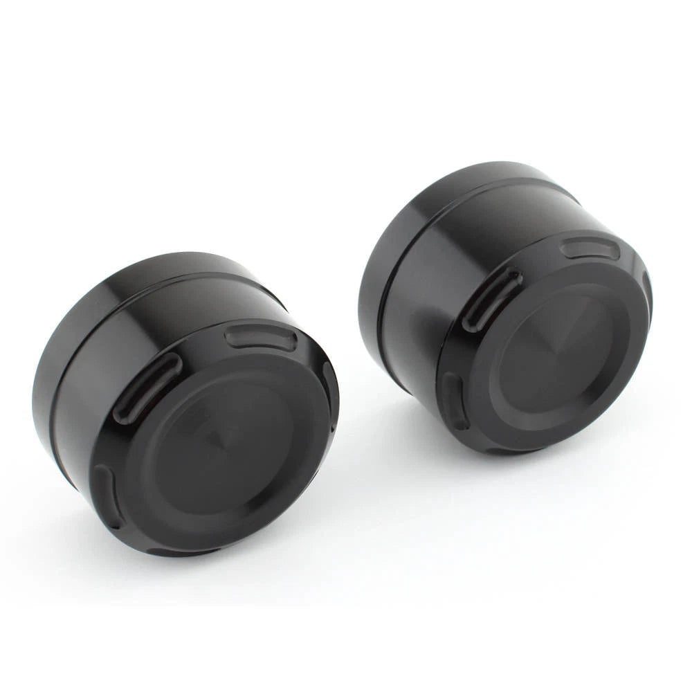 Black Aluminum Rear Axle Bolt Nut Cap Cover For Harley Softail Fat Boy 2018+ ST