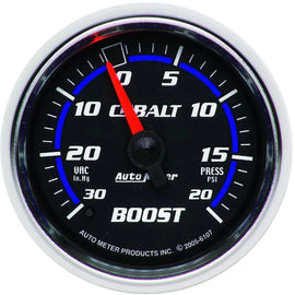 Autometer Cobalt 2-1/16in Boost/Vacuum Gauge 30in/Hg 20PSI Mechanical AU6107