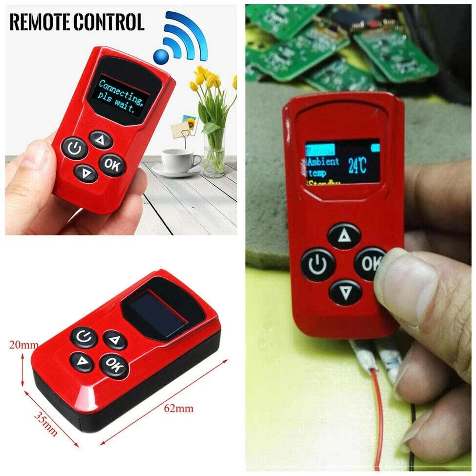 Mini Universal Diesel Air Car Heater Red & English LCD Remote Control Switch ST