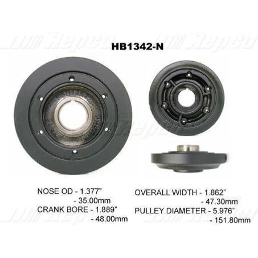 Powerbond OEM Replacement Harmonic Balancer HB1342N